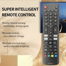 AKB 76037601 适用于  电视遥控器，适用于  UHD OLED QNED NanoCell 4K 8K 智能电视，带 Prime Video、 频道按钮 - 黑色 - 查看 1