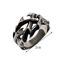 1PC Vintage Rỗng Thiết Kế Gai Trang Trí Nam Nhẫn - hình học - Xem 4