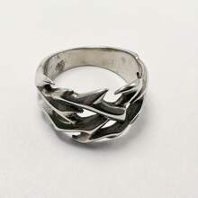 1PC Vintage Rỗng Thiết Kế Gai Trang Trí Nam Nhẫn - hình học - Xem 2