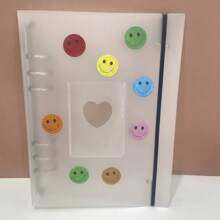 500/Roll 2.5cm Roll Cartoon Smile Face Paper Stickers Reward Seal Stickers Self-Adhesive Stickers Labels Scrapbook Supplies Funny Stickers Laptop Stickers Kindle Phone Stickers - Multicolor - View 3