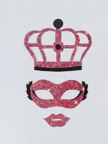 Đôi môi kỳ lân ngộ nghĩnh Đạo cụ chụp ảnh cầm tay cho trang phục sinh nhật, phong cách Ins - Nhiều màu - Xem 5