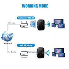 WiFi Range Extender - Boosts Wireless Network Coverage Up To 300Mbps, Long Range Repeater Access Point For Home And Office Use, US Plug - 黑色 - 查看 8
