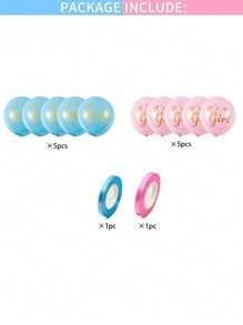 Gender Reveal Balloons Girl Or Boy Latex Balloon 12 Inches Pink Blue Party Balloon For Gender Reveal Baby Shower Themed Decorations Baby Shower Family Decorations Gifts - Multicolor - View 9