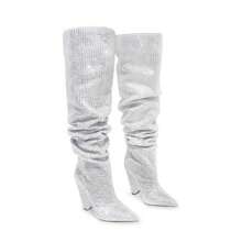 Shiny Rhinestone Pointed Toe Boot Nano-1 - 金色 - 查看 3