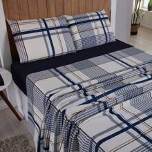 Sheet Sets With Pillowcases - 藍色條紋 - 查看 1