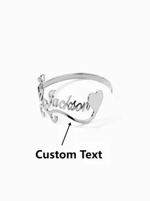 Customized Two Names Bracelets For Women Personalized Heart Vine Stainless Steel Double Name Bangles Gold Color Bracelet Custom Jewelry Gift - Silver - View 4