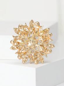 1pc Fashionable Rhinestone Flower Brooch Suitable For Daily Wear By Women Valentines,Mom,Mother,Mother's Day,Gift
