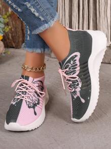 Neue Sommer-Sportschuhe für Damen im Stil mit elastischen, dicksohligen und populären Lässig-Socken-Sneakers