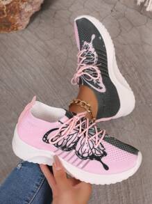 Neue Sommer-Sportschuhe für Damen im Stil mit elastischen, dicksohligen und populären Lässig-Socken-Sneakers