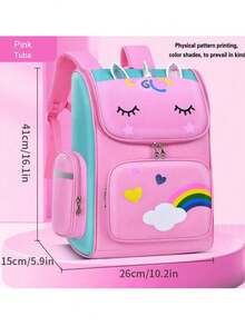 Mochila De Unicornio Para Niños Niñas Escuela Regreso A Clases - Rosa - Ver 6