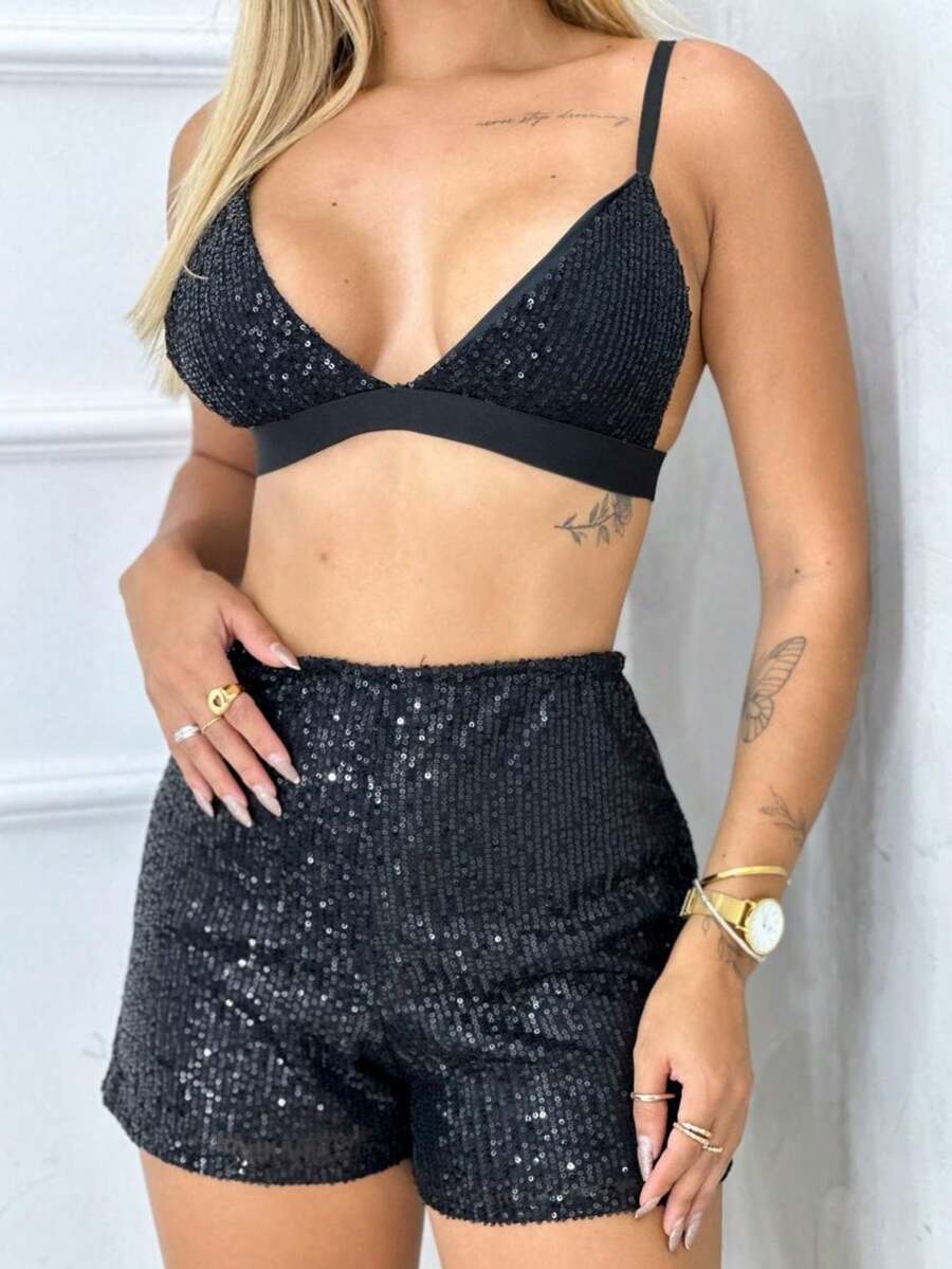 Women Two-Piece Outfits - 黑色 - 查看 1