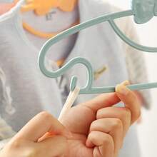 10 cái/bộ Móc treo quần áo bằng nhựa cho bé, Giá phơi quần áo liền mạch, Máy sấy quần áo trẻ sơ sinh đa chức năng Người ủng hộ - Nhiều màu - Xem 6