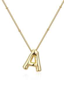 1pc Fashionable Hot-Selling Simple Alphabet Pendant Collarbone Chain Necklace - Letter - View 16