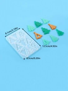 1 件树脂耳环模具，圣诞树脂模具，圣诞树雪花麋鹿硅胶首饰吊坠模具，独特环氧树脂模具，适用于 DIY 首饰耳环、树脂艺术工艺钥匙扣装饰礼物 - 無色 - 查看 12