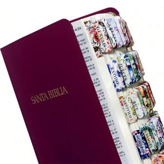 75 pièces Marque-pages de la Bible espagnole, thème floral, marque-pages laminés espagnols de la Bible, marque-pages, index de la Bible espagnole, marque-pages de livres de la Bible espagnole, marque-pages de livres espagnols