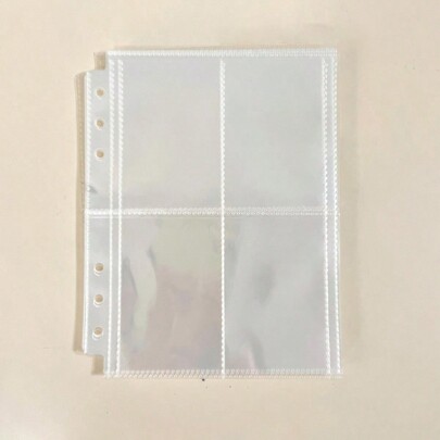 10pcs Clear Loose-Leaf File Pocket, Simple Multi-Purpose Photo Album Refill For Card, Photo Storage Back To School, School Supplies
