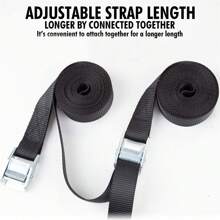 Multi-Functional Adjustable Alloy Buckle Tie-Down Strap For Car Storage With 2.5cm/0.984in Width, Encryption Thickening, Available In Different Sizes: 1m/3.28ft, 3m/9.84ft, 5m/16.40ft - 1 Meter - View 8