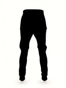 咆哮虎印花男式连帽衫和慢跑套装 - 舒适运动服、长袖家居服、引人注目的新颖休闲风格睡衣、秋季服装 - 墨綠色 - 查看 4
