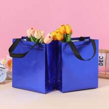 12 个不同颜色的可重复使用礼品袋，闪亮无纺布，带手柄的防水激光购物袋，适合伴娘、派对礼品袋、礼品袋，最适合廉价销售、圣诞节 - 彩色 - 查看 15