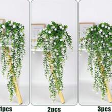 1PC Artificial Plants Grapefruit Leaf Wall Hanging Home Background Wall Decoration Wedding Decoration Outdoor Garden Window Sill Courtyard Decoration Birthday Party Valentine's Day Gift, New Year Materials, Valentine Day, Gift Gifts Graduation