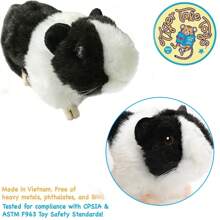 7 英寸可爱豚鼠毛绒玩具，充满逼真的填充动物，柔软的豚鼠玩偶玩具，男孩和女孩主题派对用品装饰 - 彩色 - 查看 6