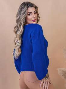 Women Sweaters - Xanh đậm - Xem 2