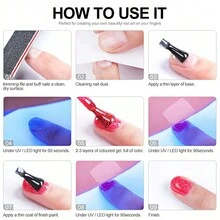 XEIJAYI 1PC 16Colors 7.3ml Gel Nail Polish, French Nail Polish, Soak Off UV Light Cure Gel Polish, Art Design Manicure Salon DIY Salon Gel - Multicolor - View 8