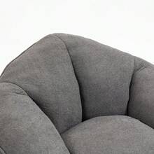 Bedding Bean Bag Sofa Chair High Pressure Foam Bean Bag Chair Adult Material With Padded Foam Padding Compressed Bean Bag With Footrest - 灰色+超細纖維 - 查看 14