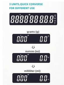 choxila 1个白色电子咖啡秤，带定时器，3公斤/0.1克高精度意式浓缩咖啡秤，带液晶显示屏，USB充电/电池供电，厨房秤，适用于手冲咖啡、茶叶、珠宝等（不含电池），返校季必备 - 電子秤 - 查看 5