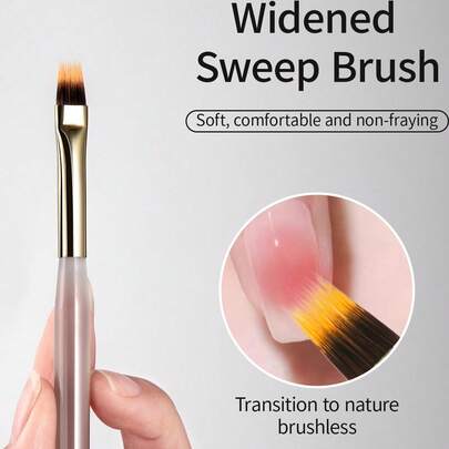  RS NAIL 1支渐变美甲笔，渐变绘画笔，美甲艺术笔设计，易于操作，光滑耐用材质，美甲凝胶笔，DIY工具