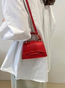2025新款女款PU小眾斜挎包，肩背包，高端斜挎包；2025新款夏季Y2K風格小眾迷你鏈條包 - 紅色 - 查看 6