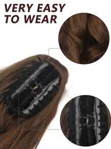 Brown Synthetic Ponytail Extension Extra Long Wavy Claws Clip Ponytail Braid Wave Curl Hair Clip Hairpiece For Women's Daily & Party Use