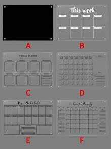 1pc Acrylic Magnetic Dry Erase Board, Fridge Calendar/Weekly Planner, Magnetic Clear Refrigerator Memo/Message/Reminder Board, Wall Hanging Display Board For Home Best Gifts Birthday