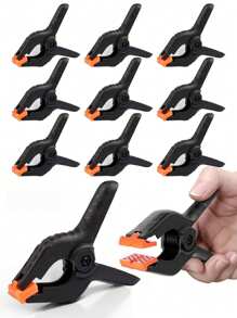 4 Inches Large Heavy Duty Clamps, Woodworking Tools, Handheld Clips For Home Use, Spring Clamp, Powerful Clip For Fixing, Tools For Men - Black - View 1