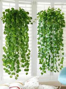 1入組人造葉蔓假牆掛綠植物，適用於陽臺餐廳家居裝飾，花園派對婚禮裝飾 - 彩色 - 查看 9