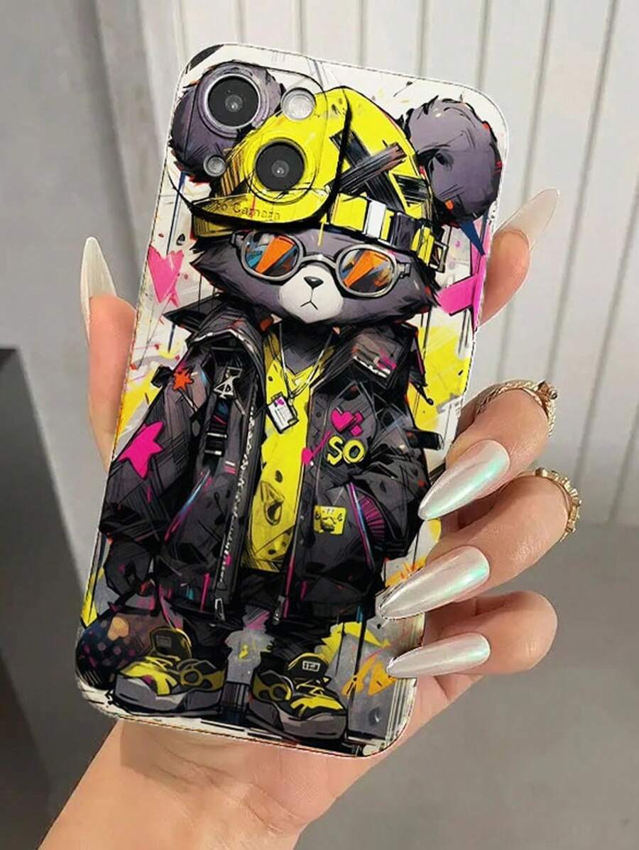 Straight Edge Painted Anti-Fall Phone Case, 3D Compatible With IPhone Compatible With Redmi Waterproof Shockproof Scratch Resistant,International Version, Not The Domestic Version - Multicolor - View 1