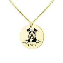 1 pieza Joyería personalizada para mascotas como regalo para la madre de la mascota - retrato personalizado de la mascota - collar con retrato del perro - retrato grabado a partir de una foto - joyería conmemorativa de mascotas
