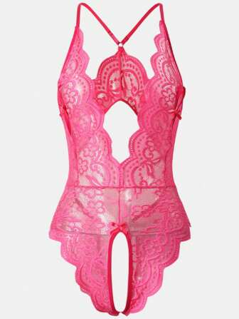 蕾丝开裆性感内衣紧身衣，弹力诱惑时尚紧身衣，连体紧身衣（不可拆卸），外出