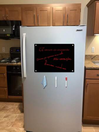 1pc Acrylic Magnetic Dry Erase Board, Fridge Calendar Weekly Planner, Magnetic Transparent Fridge Sticker, Household Memo Message Display Board