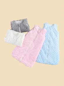 Newborn Baby Sleeping Bag, 0-6 Months, Quilted Velour Backless Vest Style Swaddle Wrap Blanket For , With Sleeveless And Anti-Kick Design