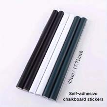 1 Set 45cm/17.7in*100cm/39.3in Self-Adhesive Blackboard/Whiteboard/Green Board Paper, Can Be Cut Freely And Erased Repeatedly, Suitable For Writing Practice, Chalk & Marker Art, Home Decoration, Meeting Records. Comes With 5 Colored Chalks For Black/Green Board, And 1 Pen For Whiteboard. The Broken Gift Does Not Affect The Use.