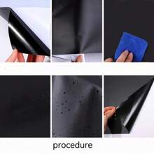 1 Set 45cm/17.7in*100cm/39.3in Self-Adhesive Blackboard/Whiteboard/Green Board Paper, Can Be Cut Freely And Erased Repeatedly, Suitable For Writing Practice, Chalk & Marker Art, Home Decoration, Meeting Records. Comes With 5 Colored Chalks For Black/Green Board, And 1 Pen For Whiteboard. The Broken Gift Does Not Affect The Use.