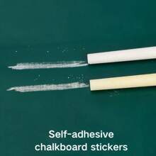 1 Set 45cm/17.7in*100cm/39.3in Self-Adhesive Blackboard/Whiteboard/Green Board Paper, Can Be Cut Freely And Erased Repeatedly, Suitable For Writing Practice, Chalk & Marker Art, Home Decoration, Meeting Records. Comes With 5 Colored Chalks For Black/Green Board, And 1 Pen For Whiteboard. The Broken Gift Does Not Affect The Use.