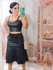 Women Skirts - 黑色 - 查看 2