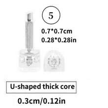 5 Pairs Transparent Stiletto High Heel Replacement Tips, Wear-Resistant & Non-Slip Heel Tips In Thick & Thin Designs - Transparent - View 21