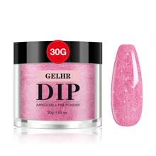 Gelhr 30g浸膏粉末，夏季淺粉溫暖色調，浸膏粉自製沙龍禮物適用於女性，不需使用美甲燈固化，適用於指甲自製沙龍，適用於年輕女性 - 彩色 - 查看 16
