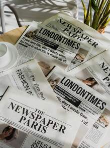 2Pcs English Newspaper Photography Props Fashion Clothing Home Decor Food Photography Background Props Flower Wrapping Paper Atmosphere Decoration Gifts Birthday Graduation