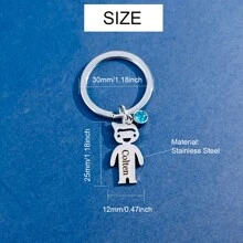 1pc Customized Keychain With 1 To 4 Names Engraved,  Personalized Keyring For Dad, Family Gift For Father's Day,  Mother's Day Stainless, Fashion ,Colorful,Cute,Adorable,Contracted,Funny,Kawaii,Stylish,Unisex,Casual,Cuties Custom,Personalized,Unique,Customized Ideal Gifts For Him Her,Boyfriend,Girlfriend,Family,Friends,Pets,Grandparents,Children For Christmas,For Winter,For Fall/Autumn,For Holiday,For Graduation Finds,Winter Fashion,Christmas Gift,Christmas Decorations,Personalized Christmas Ornaments,Personalized Gifts For Women/Men,Personalized/Customized Keychain,Christmas Accessories - Multicolor - View 7