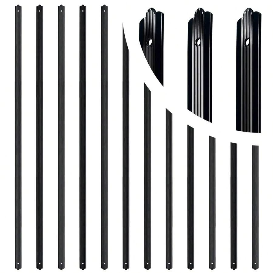 61-Pack Aluminum Alloy Deck Balusters & Spindles - 29.5 Inches Tall, Black, Includes 244 Screws, For Railing