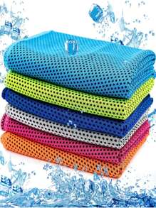 6 件裝頸部超細纖維冰巾降溫毛巾冰巾降溫毛巾頸部和臉部超細纖維降溫毛巾適合健身房、旅行、瑜珈、露營、跑步、戶外運動(6 種顏色)